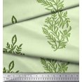 thumbnail image 3 of Soimoi Polyester Crepe Fabric Leaves & Floral Block Print Sewing Fabric Yard 42 Inch Wide, 3 of 3