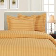 thumbnail image 1 of Mocassi 3-Piece Striped Duvet Cover Set, 1500 Thread Count, Button Closure - Cooling, Breathable Material- Wrinkle, Fade, Stain Resistant, King/California King, Gold, 1 of 4
