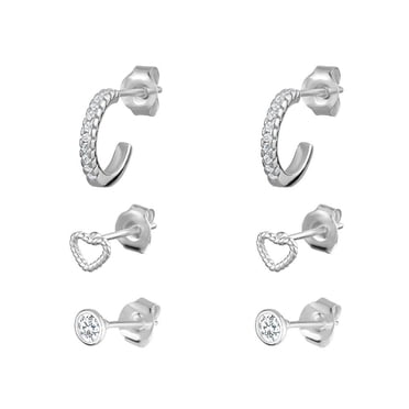 Luxury Designs Set de 3 Goujons en Argent