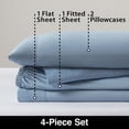 thumbnail image 4 of Allswell 300 Thread Count Soft & Silky 4-Piece Viscose from Bamboo Sateen Sheet Set, 4 of 7