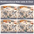 thumbnail image 2 of Kids Table and 4 Chairs Set,Height Adjustable Toddler Table and Chair Set for Ages 2-10,Children Multi-Activity Table for Classrooms Daycares Home,Wood, 2 of 7