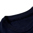 thumbnail image 4 of Pullover Knit Tops for Men Fall Men's Solid Color Knitted Sweater Round Neck Pullover Long Sleeved Loose Button Sweater Tops Sweater Men's Crewneck Pullover Sweater S-59 Navy M, 4 of 7
