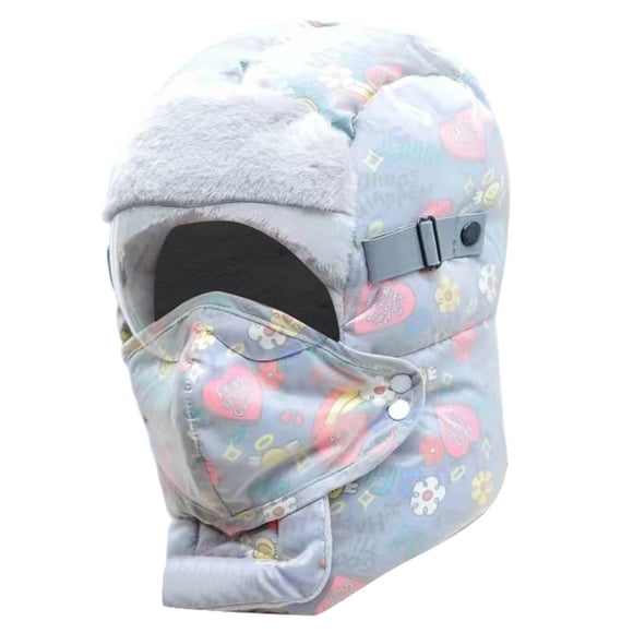 Winter Sports 2 in 1 Windproof Full Cover Thermal Hat with Integrated Glasses for Outdoor Riding Skiing Camping and Hiking