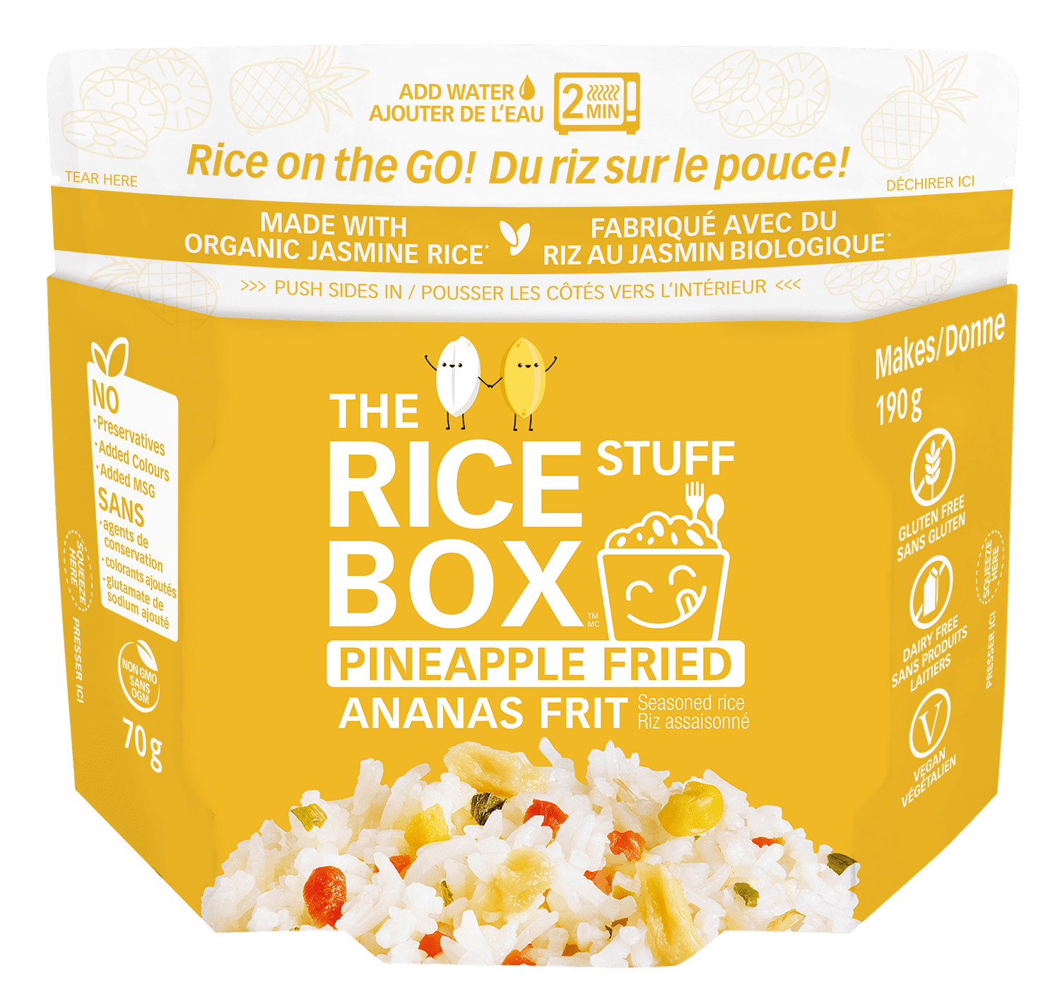 Boîte de riz frit instantané à l'ananas The Rice Stuff