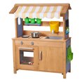 thumbnail image 1 of VEVOR Mud Kitchen, Outdoor Mud Kitchen for Kids, Wood Outdoor Play Kitchens with Spoons, Sink, Tank, Sunshade Canopy, Shovels, Cookware Pots and Accessories, Wooden Play Kitchens for Home, Lawn, 1 of 9
