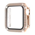 thumbnail image 1 of For Apple Watch Case 44mm Series 6/5/4/SE with Tempered Glass Screen Protector, Double Bling Case Crystal Diamonds Rhinestone Bumper Overall Hard PC Slim Protective Cover For iWatch 44mm, 1 of 6