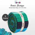 thumbnail image 3 of Soimoi Solid Jelly Roll Fabric Strips for Quilting, Precut Fabric for DIY, 40 Strip Assorted Bundle, Jelly Roll For Scrapbooking, Sewing, Craft, Home Decor, Rug - Ocean Breeze, 3 of 7