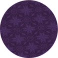 thumbnail image 1 of Ahgly Tapis Rond Lavable en Machine Intérieur Transitionnel Violet Profond, 4 Pieds Rond, 1 of 7