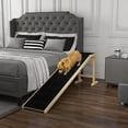 thumbnail image 2 of PawHut Pet Ramp for Dogs Cats Non-slip Carpet Top Natural, 2 of 10