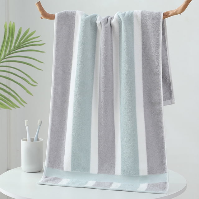Striped Towel Cover 13 X 28 Inch Household Absorbent Thick Soft Towel