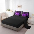 thumbnail image 3 of Erosebridal Gaming Bedding Sets Twin Size for Kids, Purple Gamepad Comforter Sets with Sheets, Geometry Line Decor, Reversible 7pcs, 3 of 5