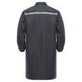 thumbnail image 4 of Jizyo Unisex Mens Womens Cotton Factory Work Jacket Mechanical Reflective Strips Workshop Lab Coat Grey XL/中号, 4 of 7