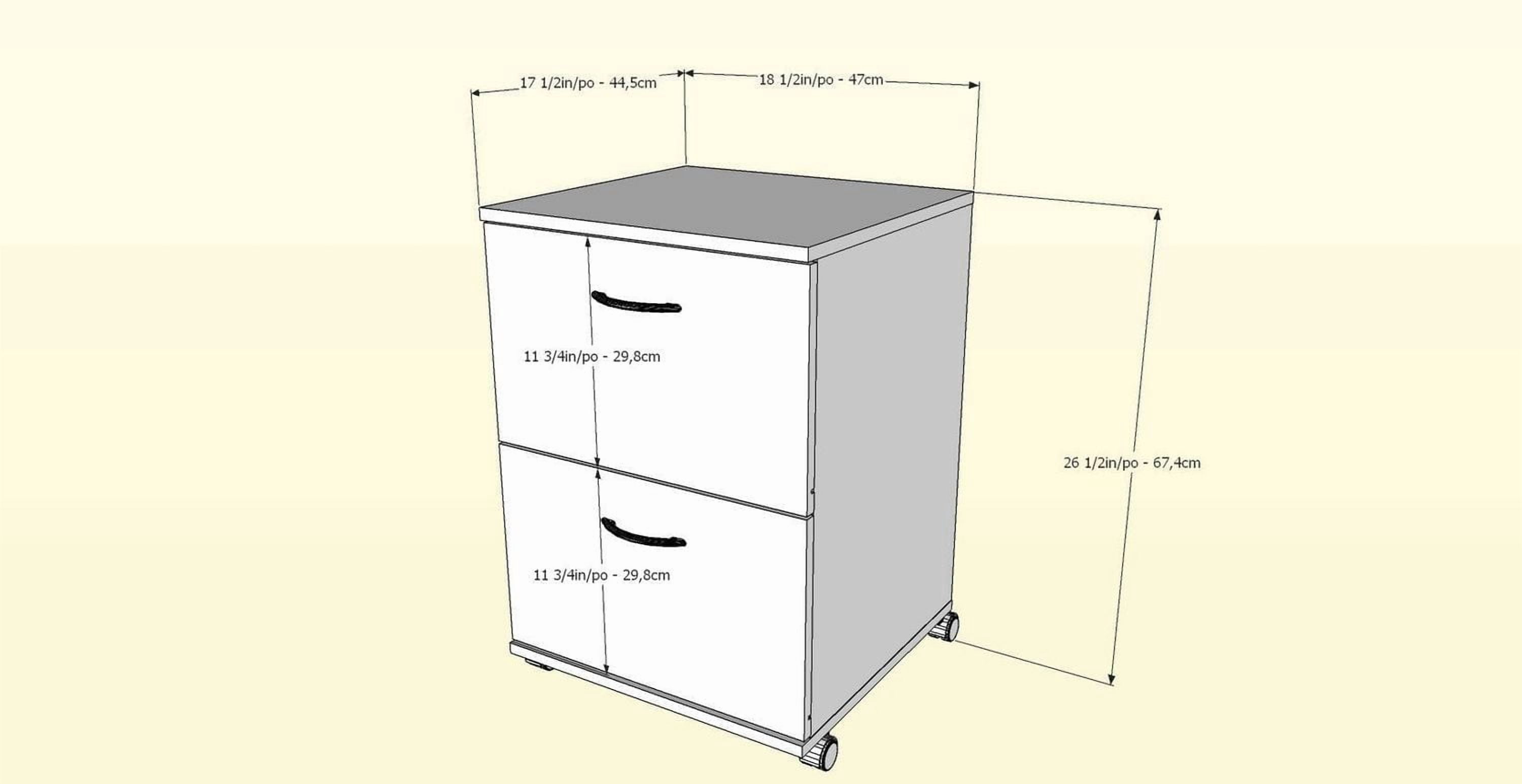 Nexera Essentials 2 Drawer Mobile File Cabinet #6093