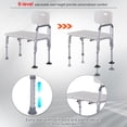 thumbnail image 4 of HOMCOM 6-Level Adjustable Bath and Shower Bench, Armrest & Backrest, White, 4 of 10