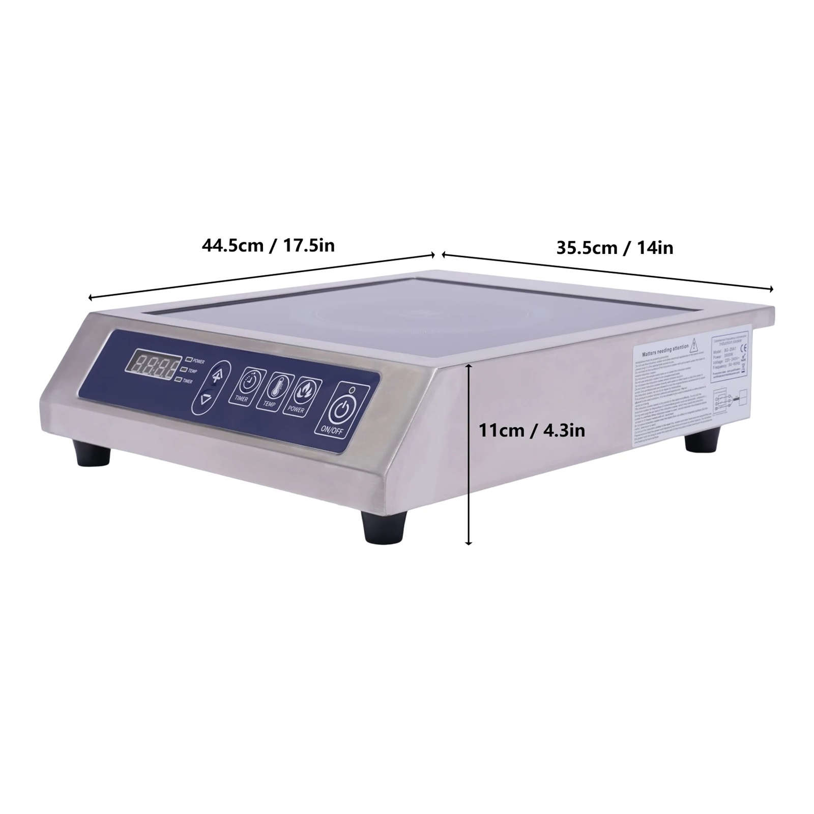 Modern Electric Induction Cooker Digital 3500 Watt Commercial Induction Cooktop
