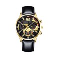 thumbnail image 1 of Up to 65% Off Noctilucent Quartz Watch Mechanical Sticker Multiple Dial Design Leather Strap Leisure Style Bracelet Watch Anti-Scratch Dial Men Women Necklace Rings Earring Jewelry on Clearance, 1 of 3