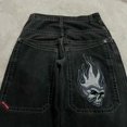 thumbnail image 1 of Lnyulong Unisex Graphic Embroidered Baggy Jeans, Retro Blue, 1 of 6