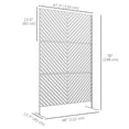 thumbnail image 2 of CoSoTower 6.5FT Decorative Outdoor Divider, Metal Privacy Screen with Stand, Triangle Style, White, 2 of 7