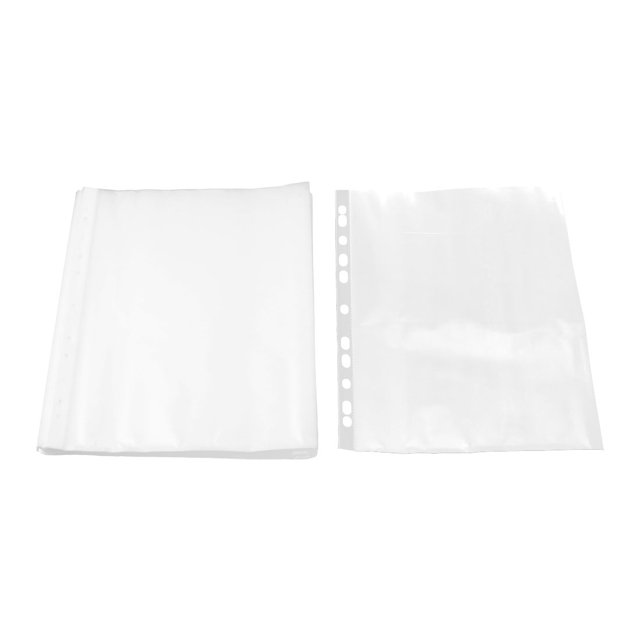 Unique Bargains Office Plastic A4 Paper Storage Sheet Protector Clear 0.03cm Thickness 100pcs