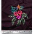 thumbnail image 1 of Soimoi Rayon Crepe Fabric Floral & Leaves Tropical Print Fabric by Yard 46 Inch Wide, 1 of 2