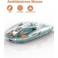 thumbnail image 4 of Wireless Bluetooth Mouse Tri-Mode (BT5.1+2.4GHz) USB C Rechargeable Computer Mouse Full Transparent Silent Mouse with USB Receiver & Type C Adapter for Laptop/Mac/iPad, 4 of 7