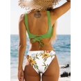 thumbnail image 2 of Women's Bikini Swimsuit Front Cross Lace Up Two Piece Bathing Suit, 2 of 6