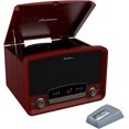 thumbnail image 1 of Electrohome Kingston 7-in-1 Vintage Vinyl Record Player Stereo System with 3-Speed Turntable, Bluetooth, AM/FM Radio, CD, Aux In, RCA/Headphone Out with 2 Bonus Replacement Needles (RR75C), 1 of 8