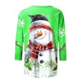 thumbnail image 5 of Jienlioq Hauts Grande Taille pour Femmes Mode T-Shirt Décontracté de Noël pour Femmes à Imprimé Col Rond Manches 3/4 Haut Blouse Rabais, 5 of 5