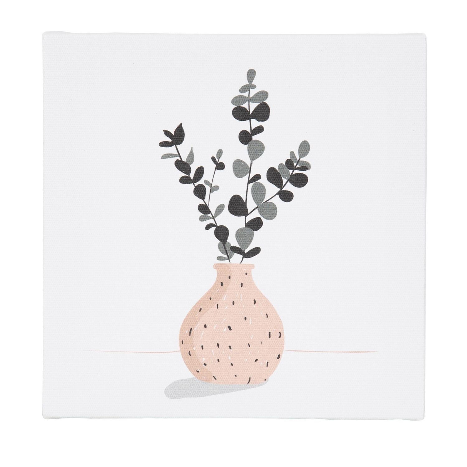 Toile avec vase 15 x 15 cm