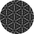 thumbnail image 1 of Ahgly Company Tapis d'Intérieur Lavables en Machine, Ronds de Nuit Transitionnels Noirs, Ronds de 4', 1 of 7