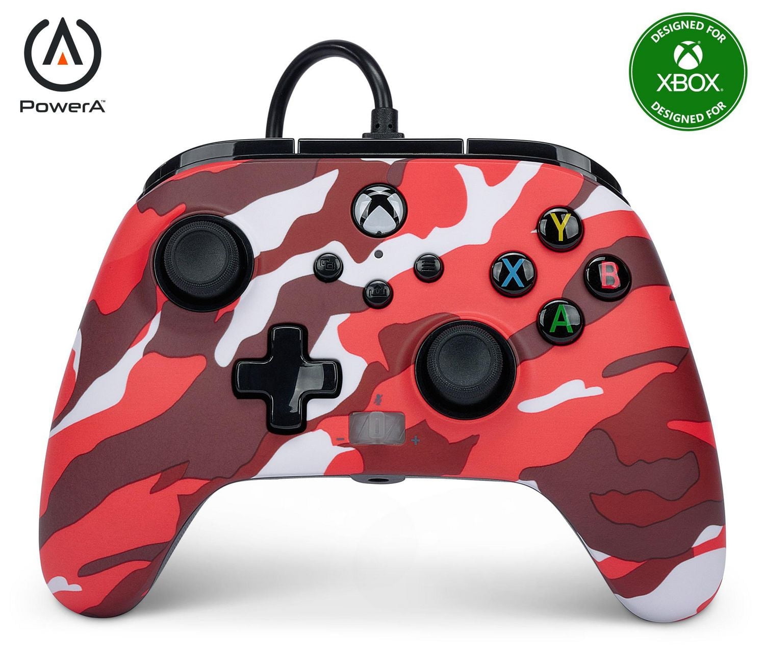 Manette câblée améliorée de PowerA pour Xbox Series X|S - Camouflage rouge