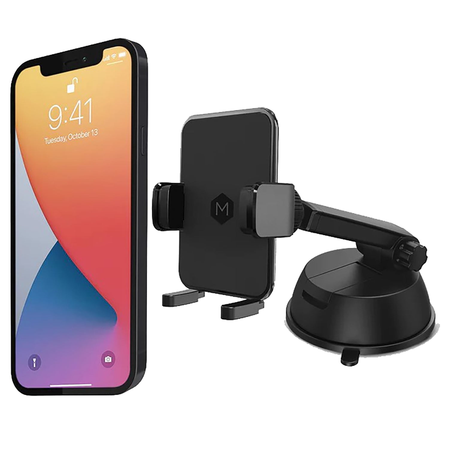 MightyMount - Phone Holder for Car Dashboard or Windshield, Black