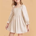 thumbnail image 2 of Kcodviy Fille Été Nouvelle Jupe Robe Enfants Fille à Manches Longues Jupe à Volants Adolescentes Robes Taille Haute Robe pour Filles Robe Longue Filles, 2 of 9