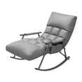 thumbnail image 2 of simhoa Rocking Chair Adjustable Backrest Casual Armchair for Bedroom Camping Office Dark Gray, 2 of 8