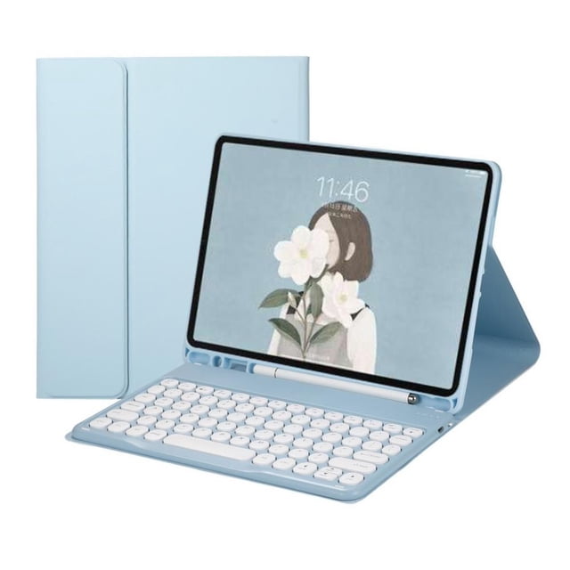 iPad Mini 6th Generation 2021 8.3 inch Keyboard Case Cute Key Color Keyboard Wireless Detachable Keyboard Cover with Pencil Holder for Mini 6