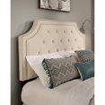 thumbnail image 3 of Audrey Plate-Forme Rembourrée Lit Grand avec Bordure Clouté en Tissu Gris, 3 of 5