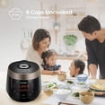 thumbnail image 3 of CUCKOO 6-Cup Pressure Rice Cooker, 13 Modes: White Rice, Brown Rice, GABA, Porridge, Mixed Grains & More, CR-P0609S, Black, 3 of 8