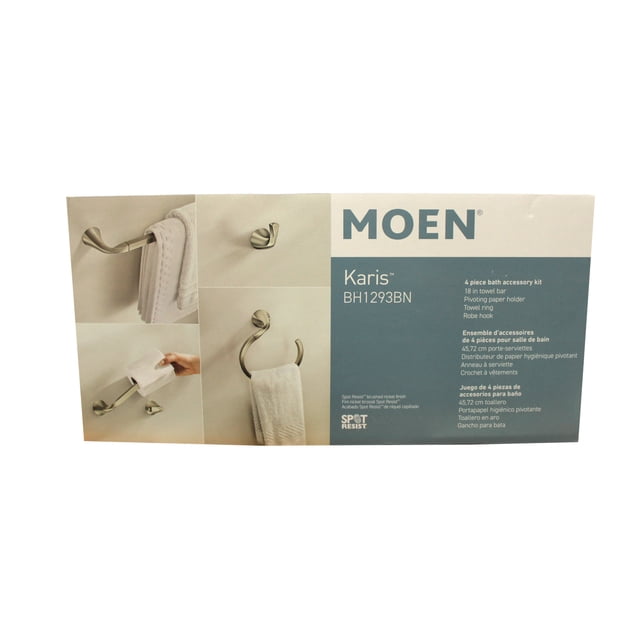 Moen Karis BH1293BN Ensemble d'Accessoires de Bain 4 Pcs