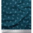 thumbnail image 1 of Soimoi Blue Poly Georgette Fabric Sea Prawns Ocean Printed Fabric 1 Yard 42 Inch Wide, 1 of 1