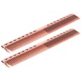 thumbnail image 2 of 2pcs Professional Stainless Steel Haircut Comb Salon Hairdressing Comb Styling ToolRose Gold, 2 of 14