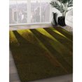 thumbnail image 3 of Ahgly Tapis d'Intérieur Lavable en Machine Carré Transitionnel Brun Bronze Foncé, 3 Pieds Carré, 3 of 7