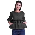thumbnail image 1 of Moomaya Hauts à Manches Évasées pour Femmes Haut en Coton avec Poche T-Shirt d'Été, 1 of 4