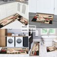 thumbnail image 4 of Coffee Vintage Chef Kitchen Pattern Kitchen Mats Set Of 2,Kitchen Rugs Mats with Dirty Resistance,washable,Non-Slip,kitchen Mats 17.7x24+17.7x48inch, 4 of 7
