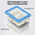 thumbnail image 2 of XYX For iPad Pro 11 inch Case 2024 (M4), 360 Rotating Shockproof Cover with Stand, Screen Protector, Shoulder Strap, Cream Navy, 2 of 7