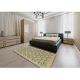 thumbnail image 4 of Ahgly Company Tapis d'Intérieur Carrés Abstraits Bruns Abstraits pour Aire, 3 Pieds Carré, 4 of 6