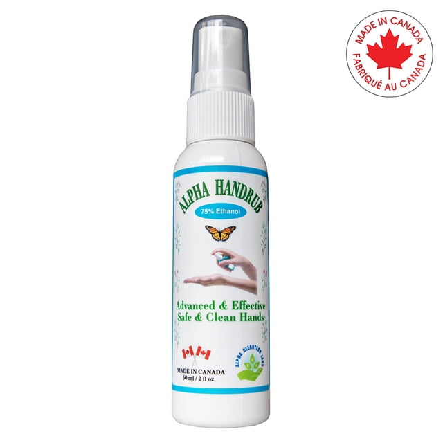 Sanitizers "Alpha Hand Rub" 12/ Pack Mist Spray LIQUID 75% Ethanol 60ml