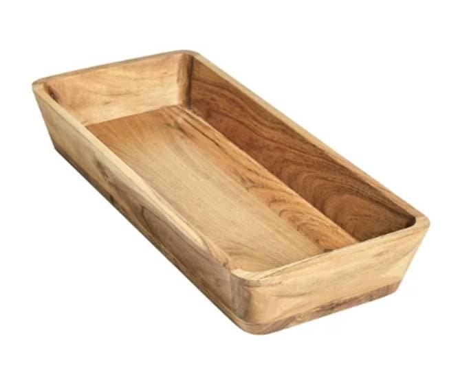 Better Homes & Gardens - Bol de service ovale en bois d'acacia, finition naturelle marron