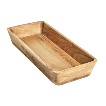 Better Homes & Gardens - Bol de service ovale en bois d'acacia, finition naturelle marron