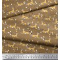 thumbnail image 3 of Soimoi Rayon Fabric Triangle & Impala Deer Animal Decor Fabric Printed Yard 42 Inch Wide, 3 of 4
