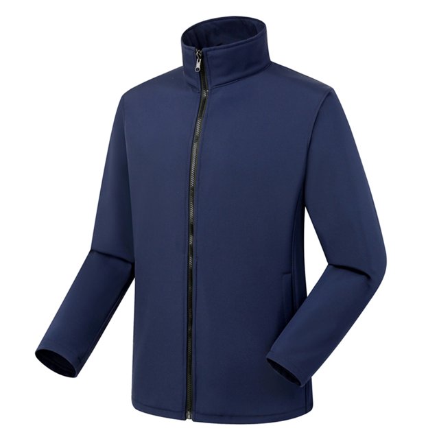 LSLJS Women's Fashion Fleece Solid Color Long Sleeve Interchange JacketWinter Shirt Blouse( Navy, XL)